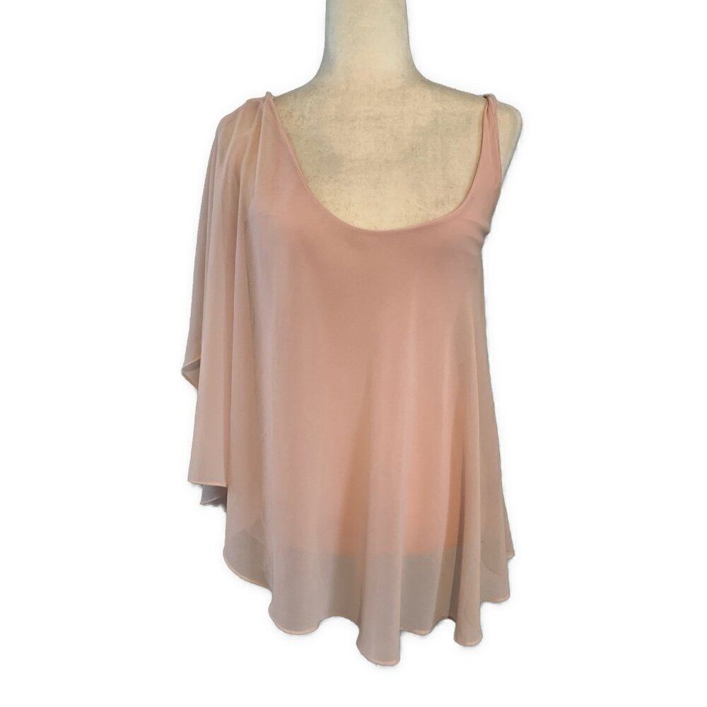 Bebe Solid Baby Pink Flowy Tank Top Xs